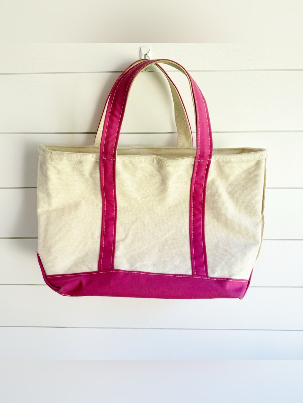Vintage LL Bean Boat & Tote Bag Medium
USA Made Pink Canvas